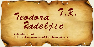 Teodora Radeljić vizit kartica